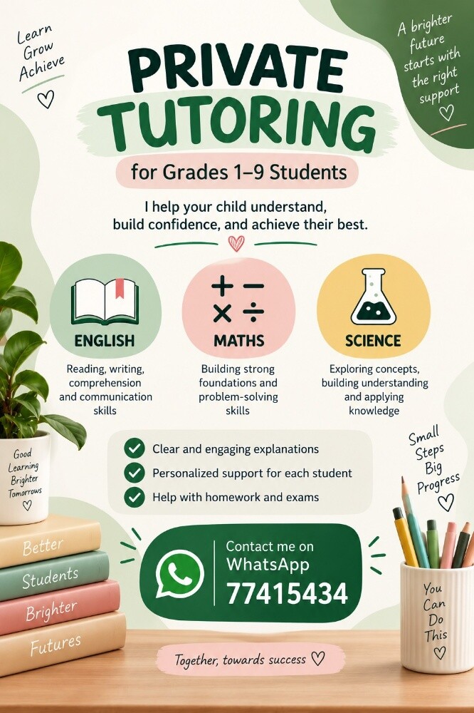 private Tutoring for Grades 1-9 - 2