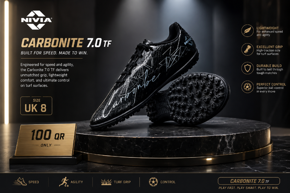 NIVIA CARBONITE 7.0 TURF, SIZE 8 UK - 1