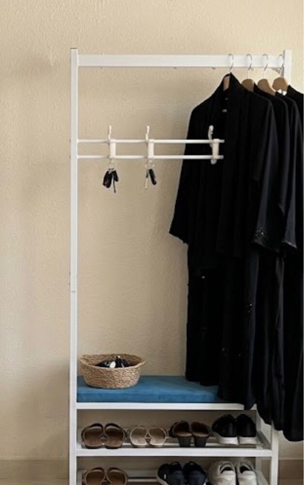Entryway coat rack with a seat and  - 2