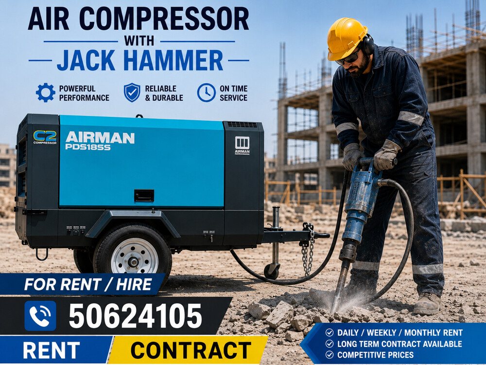 air compressor for rent in doha - 2