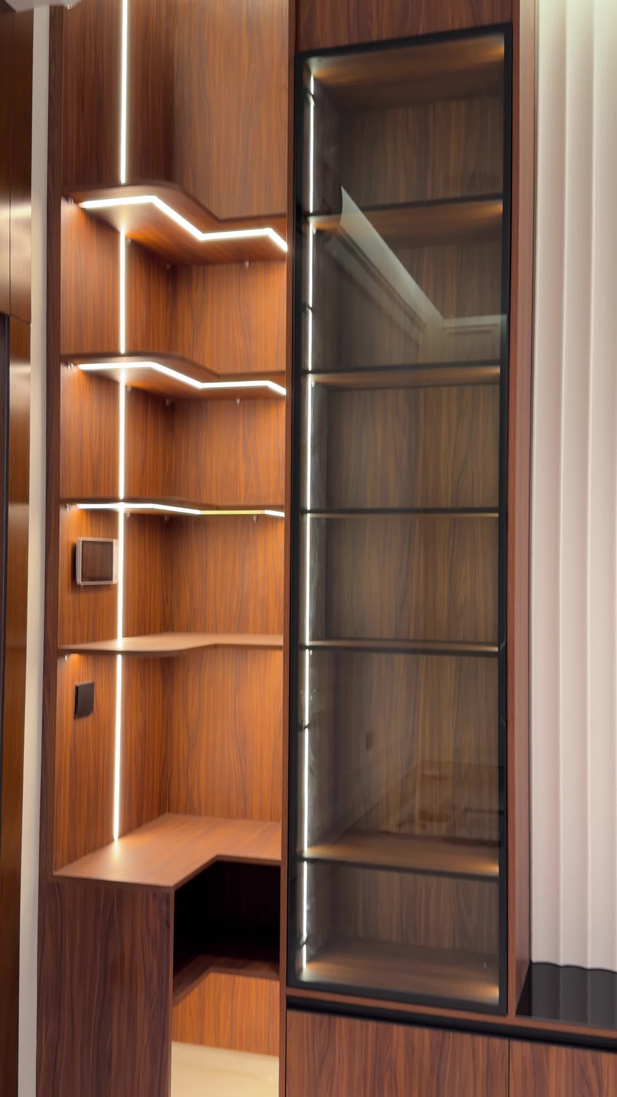 Modern Wall Cabinet & Tv Decor Work - 12