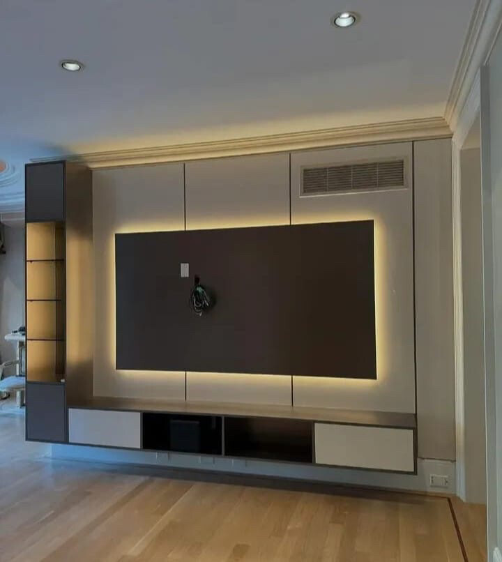 Modern Wall Cabinet & Tv Decor Work - 7