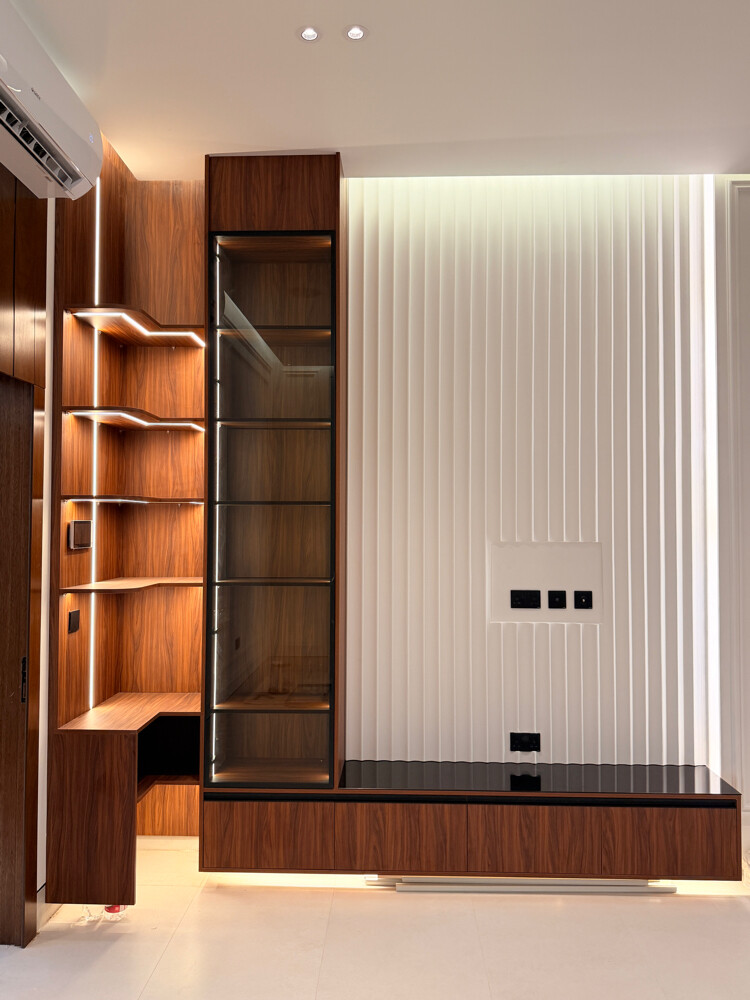 Modern Wall Cabinet & Tv Decor Work - 5
