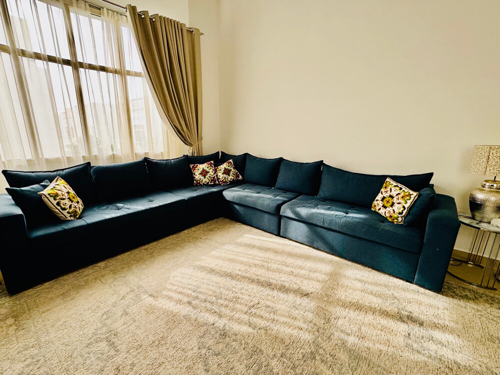 Used sofa, good condition. 8 seater sofa purchased for QAR 2,000. Selling price QAR 700 - 2