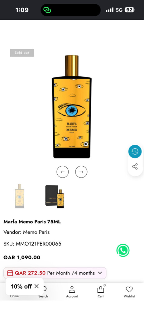 Memo Paris Marfa - 75Ml - 2