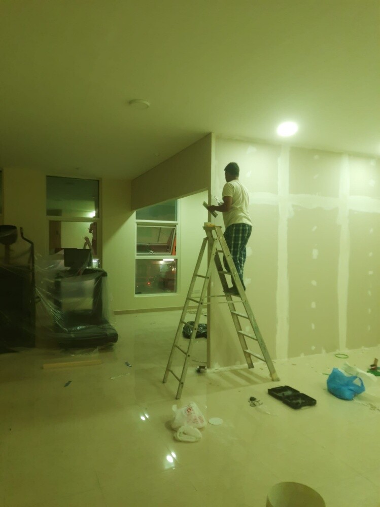 gypsum work renovation work. - 9