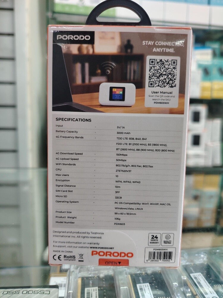 NEXFI 3000mAh 
4G LTE PORTABLE WIFI - 4