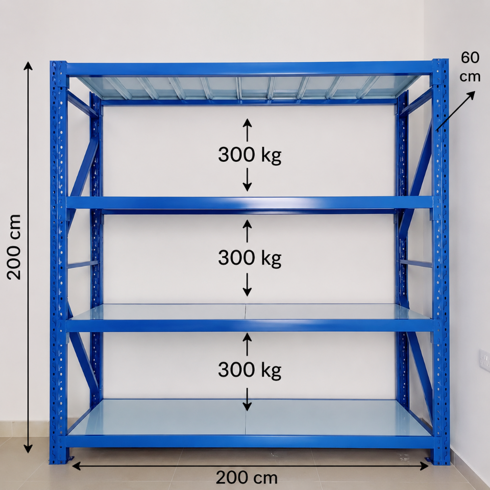 Slotted Angle Rack (Grey) - 3