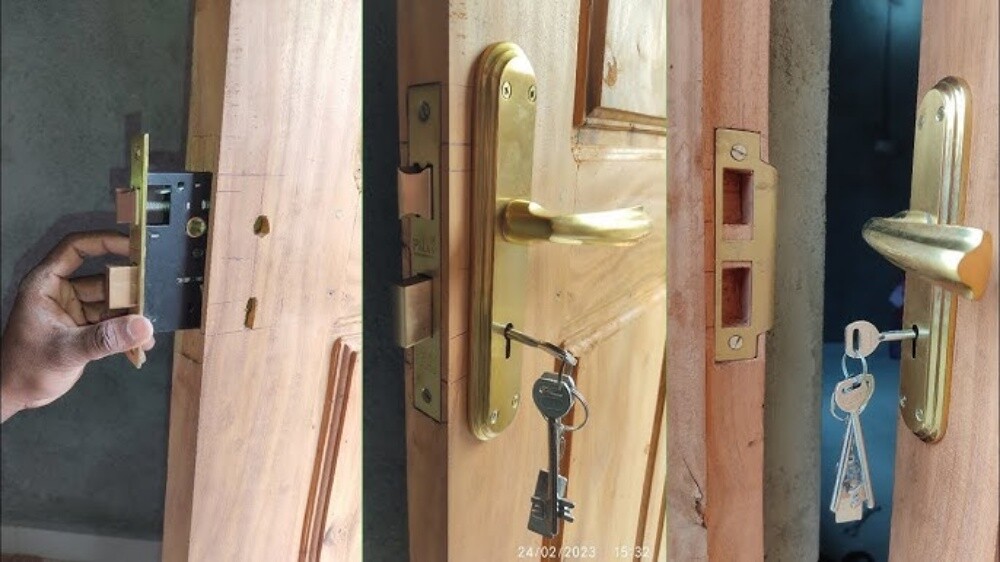 door lock installation fixing - 1