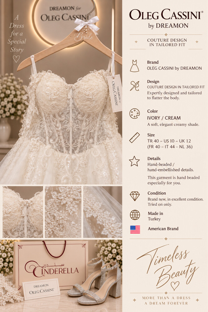 Gorgeous OLEG CASSINI Wedding Dress - 16