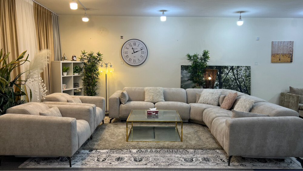 Corner L shape sofa & 2 arm chair  - 1