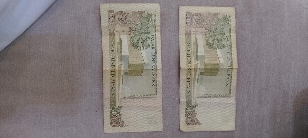عملة قطريه ورق من فئة 100ريال - 2