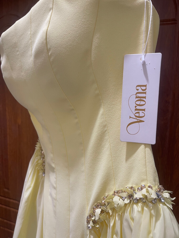 yellow evening dress - 2