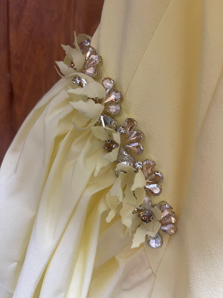 yellow evening dress - 3