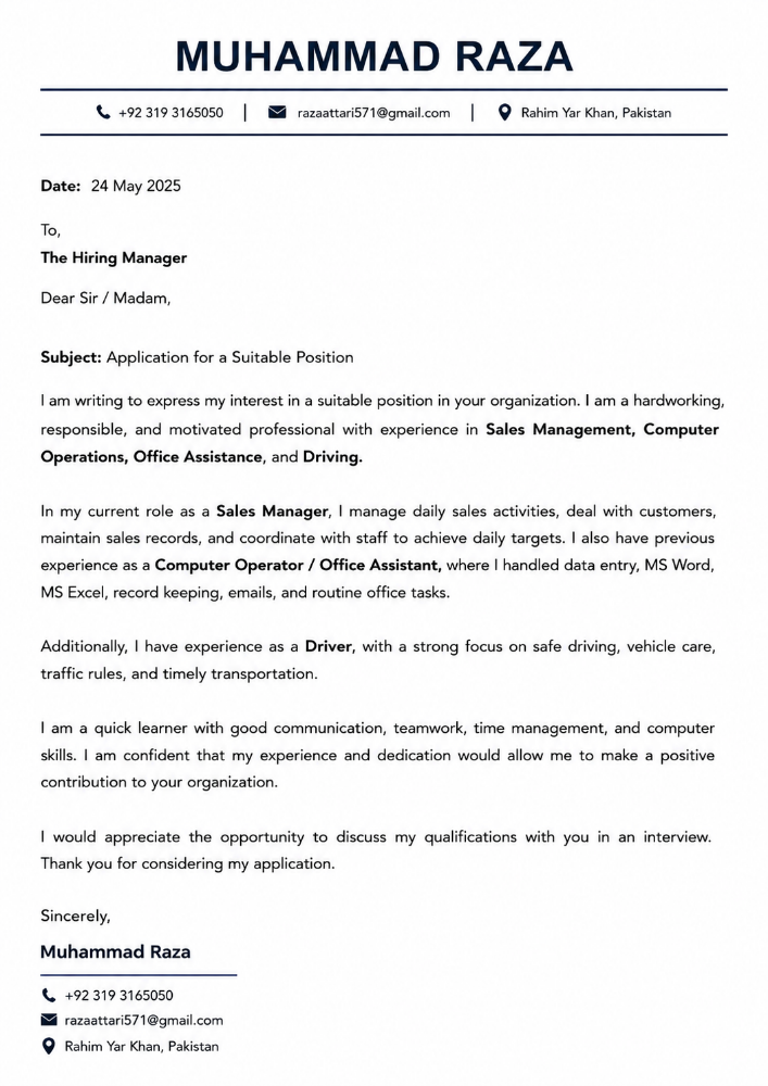 CV maker and cover latter - 2