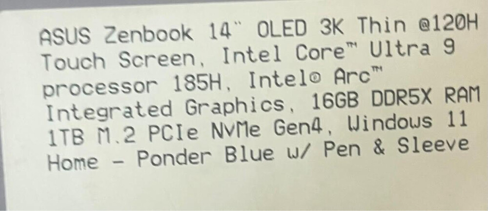 ASUS Zenbook 14 OLED | Intel Ultra - 8