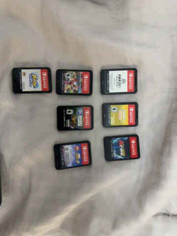 Nintendo switch black with 7 games - 2