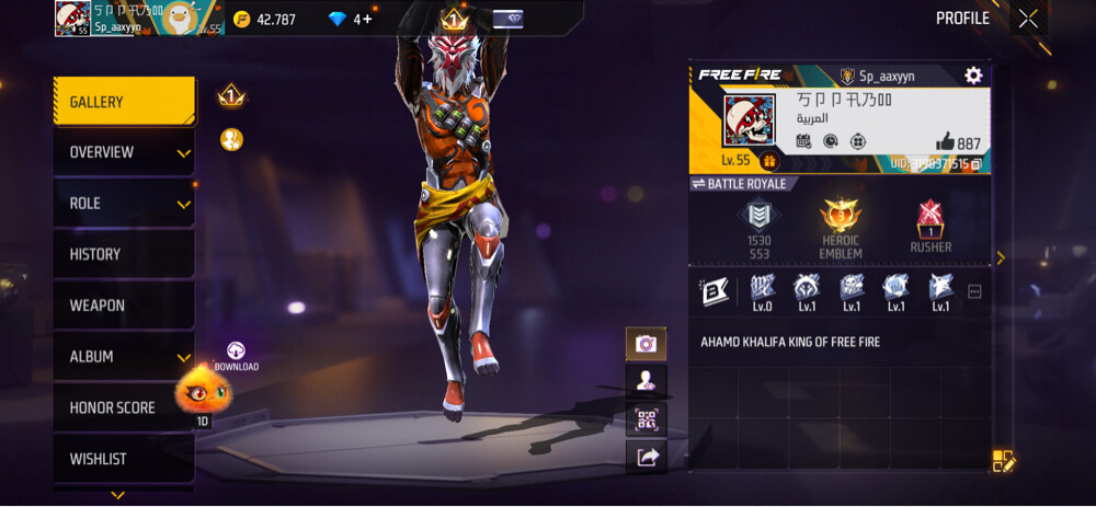 free fire account for sale - 1