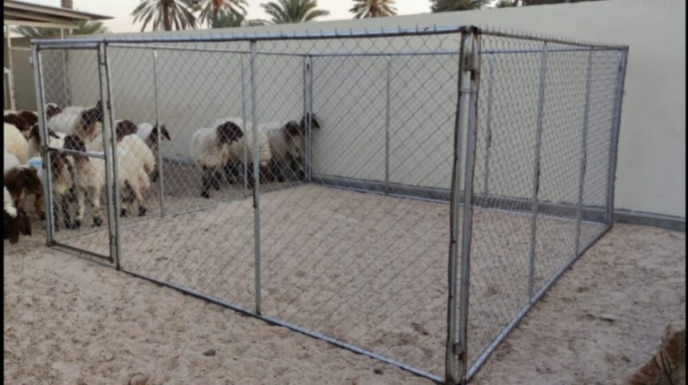 (shabak )Chain link fence and troug - 1