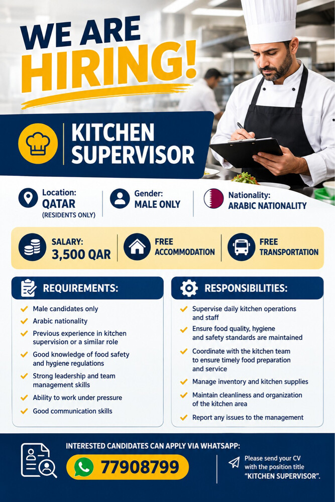 kitchen supervisor  - 1