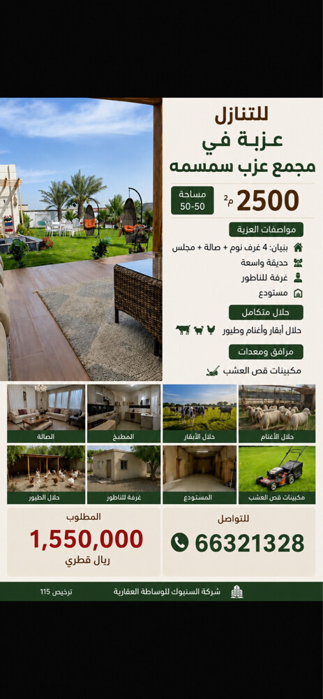 للتنازل عزبه في مجمع عزب سمسمه  - 1