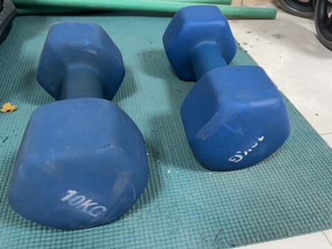 used 10kg dumbbell  - 1
