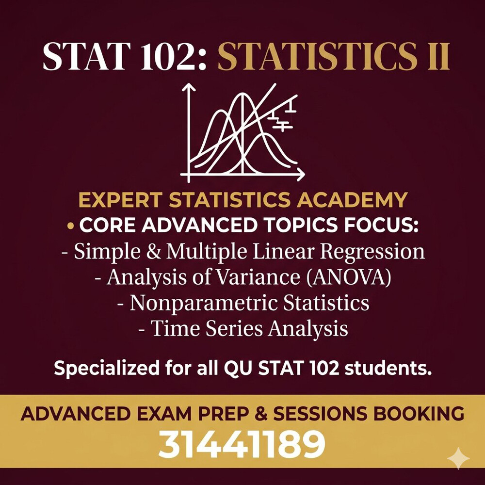 STAT 102: Statistics Female Tutor - 1
