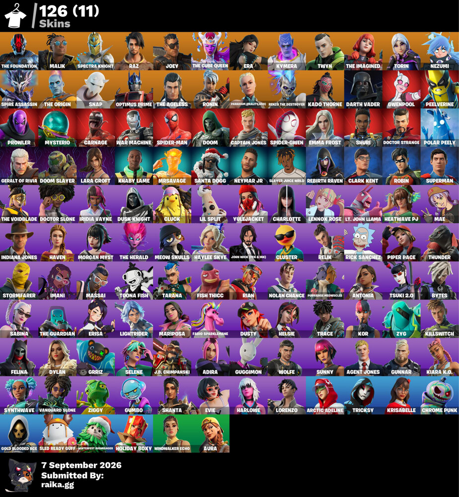 128 skin Fortnite acc epic games - 1