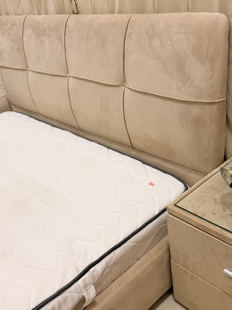 Branded King bed,mattress, 2 table - 6