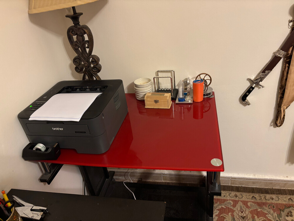 Reduced black desk / black chair /  - 3