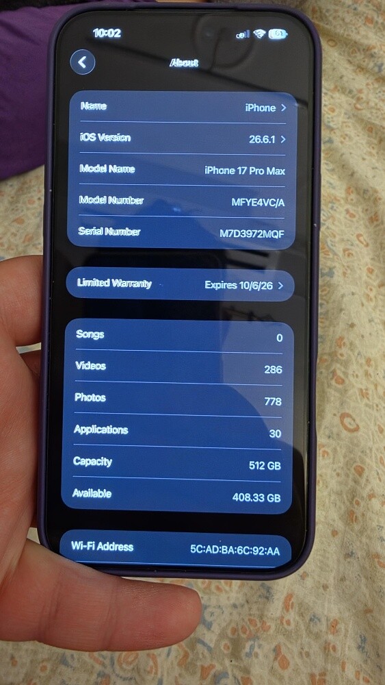 Iphone 17 pro max 512GB Int/US esim - 6