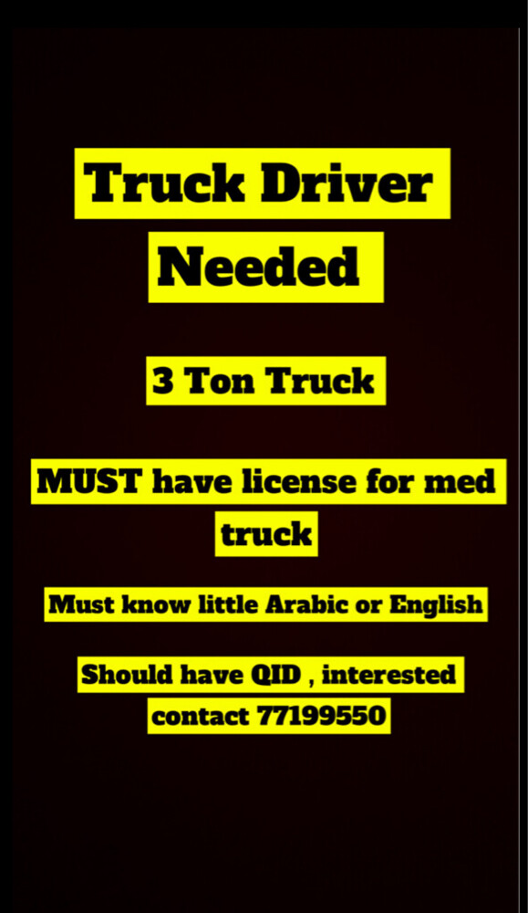 truck driver 3 ton  - 1