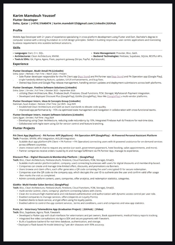 Mobile App Developer (Flutter) - 1