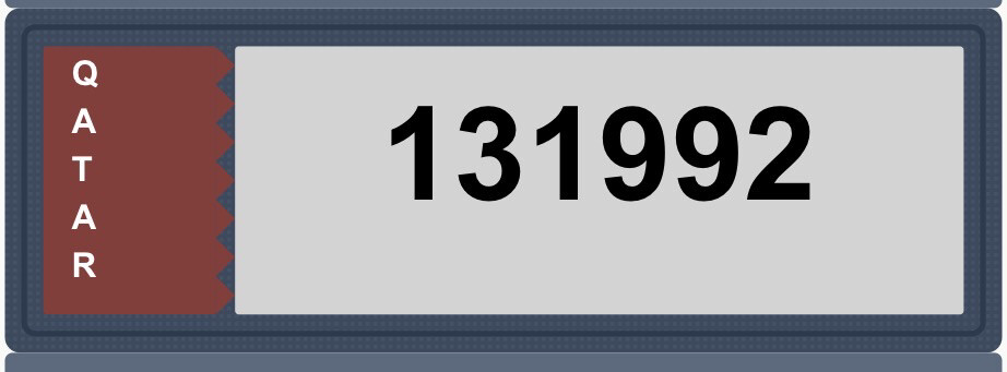 Car plate for Sale 131992 - 1