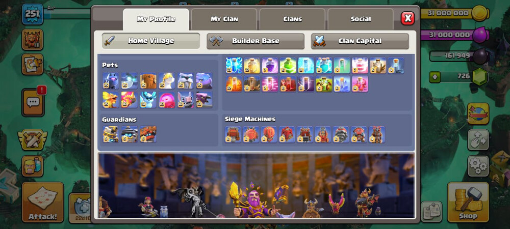 FULL MAX Clash of Clans Account - 5