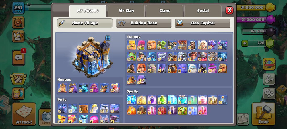 FULL MAX Clash of Clans Account - 4