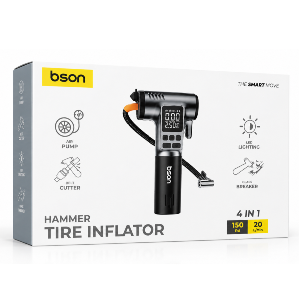 BSON Hammer Tire Inflator 4-in-1 - 5
