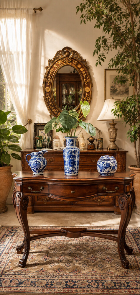 vintage solid wood table   - 1