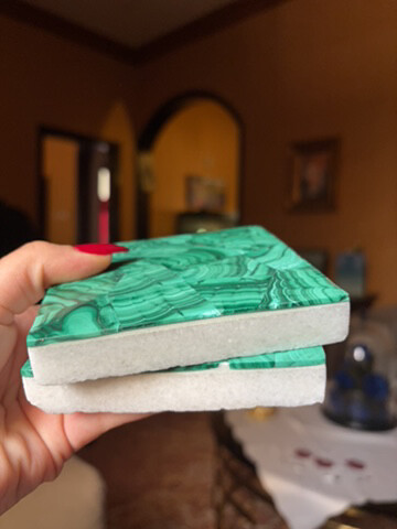 2 Malachite Coasters - 3