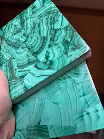 2 Malachite Coasters - 4