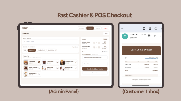 Cafe Menu Website & POS System - 3