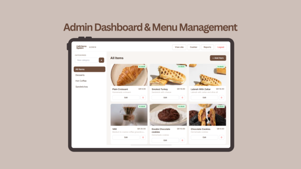 Cafe Menu Website & POS System - 2