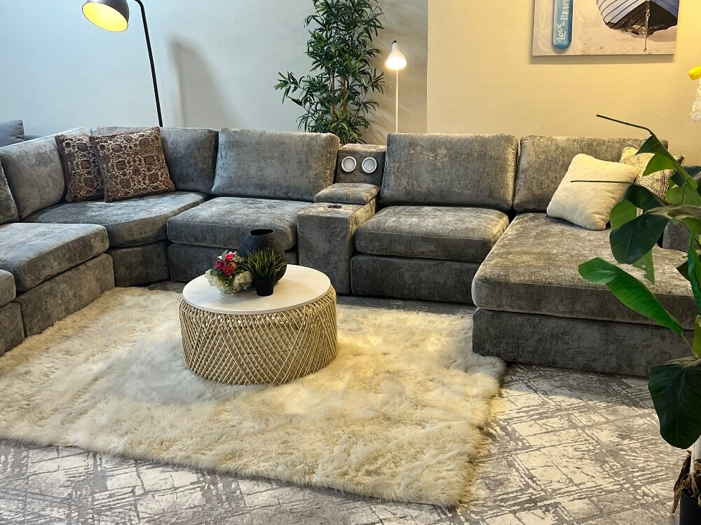 home centre U shape sofa set - 3
