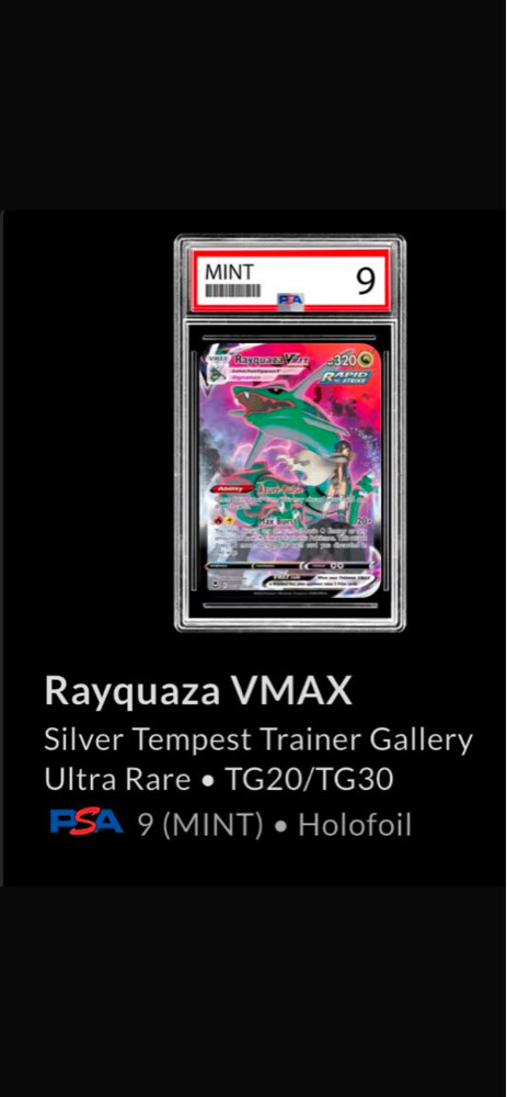 rayquaza vmax psa 9 pokemon slap - 1