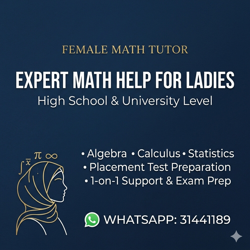 Female Maths Tutor - 1