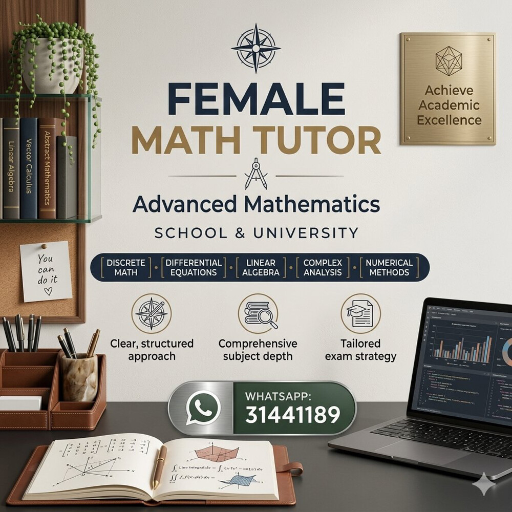 Female Maths Tutor – Help & Support - 1