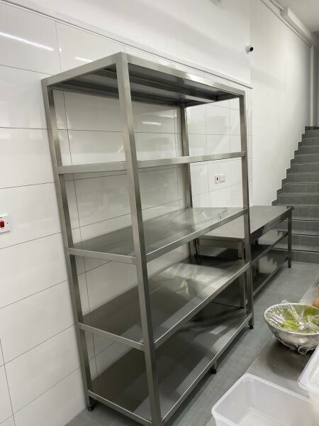 SS UPRIGHT SHELF & TRAY HOLDER - 4