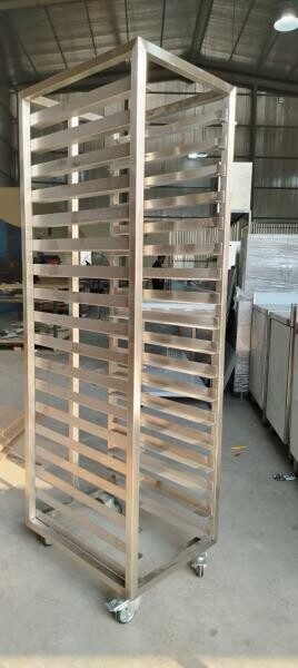SS UPRIGHT SHELF & TRAY HOLDER - 12