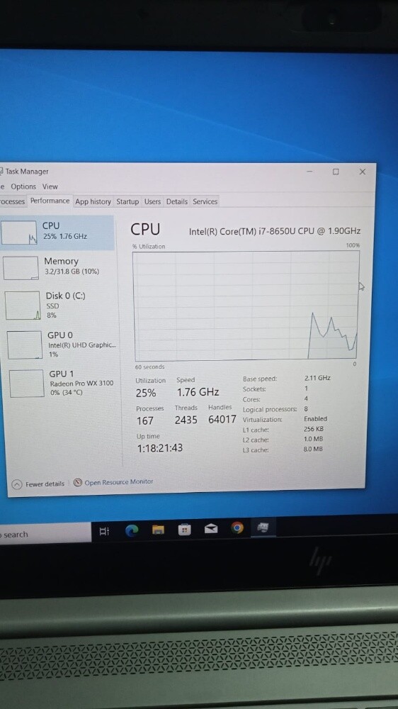 HP Zbook Workstation 15u g5 - 9