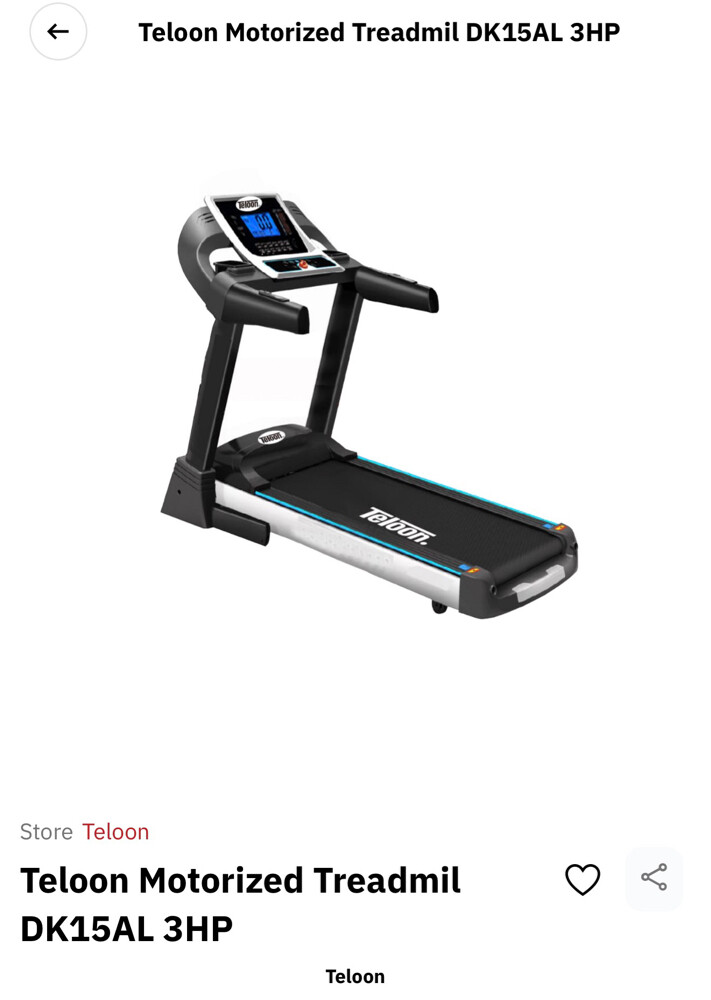 LIKE NEW TELOON TREADMILL  - 1